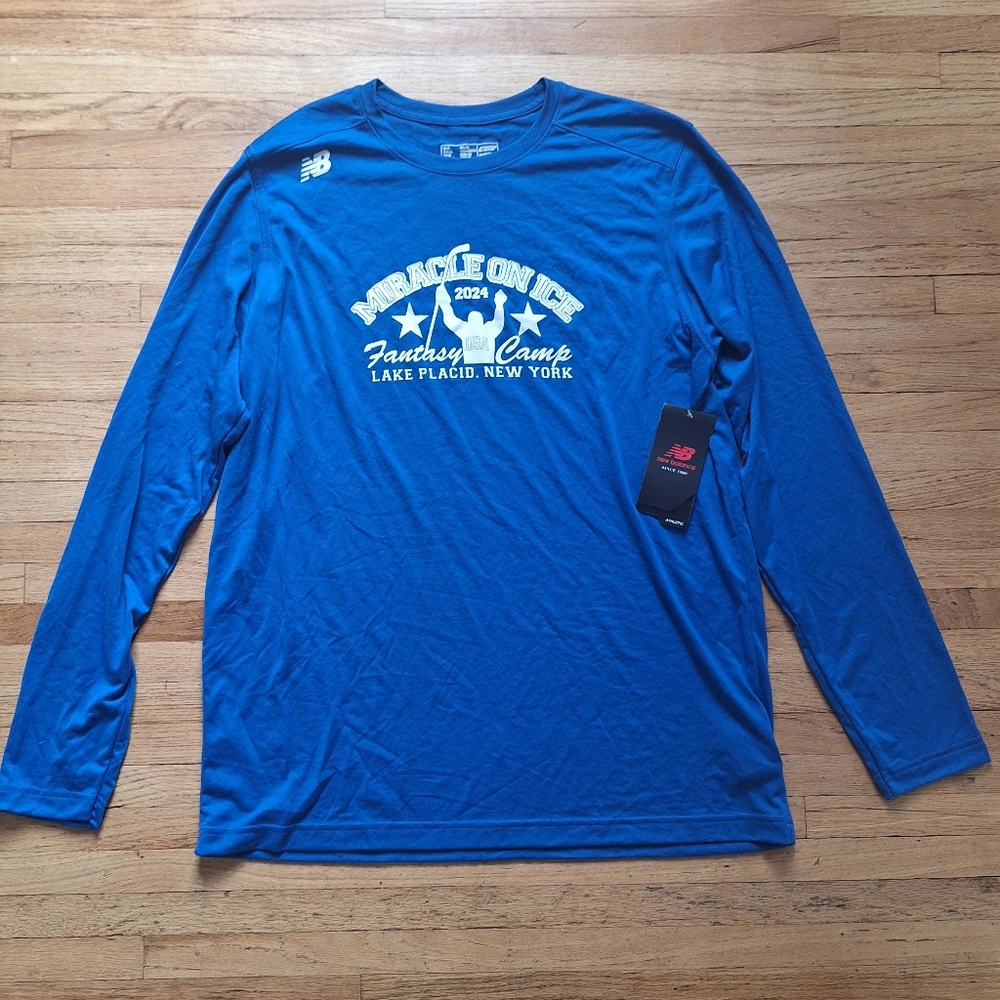 New Balance Blue Graphic Long Sleeve Tee